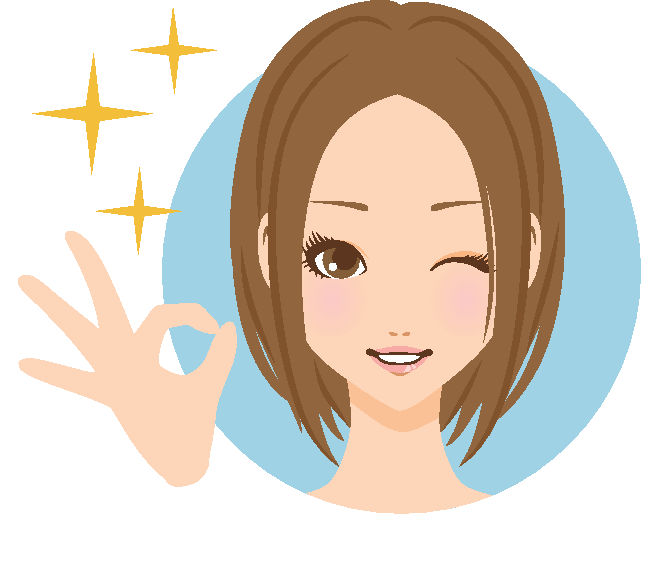 女性ボブgood笑顔